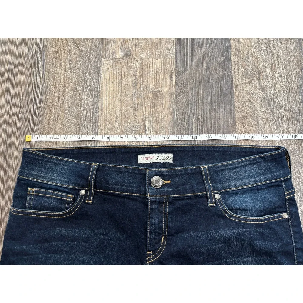 Guess Womens Dark Wash Cuffed Denim Shorts Blue Size 32 Q42A06D00B0